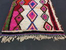 Custom Moroccan Rug – Handmade Artistic Berber Wool Rug with Pink, Blue & Orange Diamond Patterns – Abstract Boho Tapis Marocain by 100kends