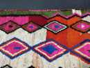 Custom Moroccan Rug – Handmade Artistic Berber Wool Rug with Pink, Blue & Orange Diamond Patterns – Abstract Boho Tapis Marocain by 100kends