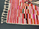 Handwoven Moroccan Boujaad Rug – Custom Pink Tribal Wool Carpet – Authentic 8x10, 9x12, 10x12 Area Rugs – Colorful rug for Mom or dad