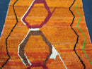 Handmade Moroccan Beni Ourain Rug – Bright Orange Berber Carpet with Geometric Patterns, Wool Tapis Berbere, Custom Large & Small Area Rug