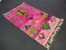 Vibrant Handmade Abstract Pink Morocan Wool Rug | Custom Sizes | Funky Berber Boho Art Rug | Bright Tribal Geometric Wool Carpet by 100kends