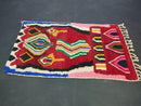Custom Moroccan Rug – Bold Red Boho Tufted Kilim Area Rug | Handmade Wool Oriental Rug, Beni Ourain Style, Moroccan Home Decor 8x10 9x12