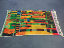 Custom Moroccan Rug – Bold Boujaad Wool Carpet with Geometric Abstract Colors | Handmade Beni Ourain Style | Custom Area & Runner Sizes