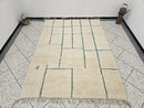 Custom Moroccan Rug – Handwoven Wool Grid Design, Boho Rugs for Living Room & Kitchen, Custom Size Area Rug, Woven Gift Rug by 100kends