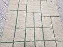 Custom Moroccan Rug – Handwoven Wool Grid Design, Boho Rugs for Living Room & Kitchen, Custom Size Area Rug, Woven Gift Rug by 100kends