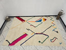 Handmade Moroccan Beni Rug – Off-White Wool Berber Area Rug | Neutral Solid Natural White Rug for Living Room, Bedroom & New Home Décor