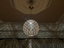 Handmade Moroccan Brass Lamp – Round Pendant Light Globe | Boho Style Lighting, Shadow Pattern Lamp, Arabic Perforated Ceiling Light