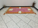Custom Moroccan Rug – Pink & Orange Abstract Handmade Wool Carpet – Beni Ourain Berber Rug – Terracotta and Cream Custom Runner by 100kends