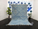 Handmade Beni Ourain Moroccan Rug – Custom Wool Berber Carpet, Blue Area Rug, Large or Small Tapis Berbere, Bedroom & Living Room Decor