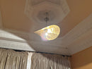 Handmade Moroccan Brass Pendant Light - Half Lamp Lighting, Rustic Lantern Ceiling Light Fixture for Dining Room, Living Room, or Restaurant