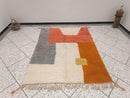 Handmade Custom Moroccan Berber Rug - Modern Geometric Beni Ourain Carpet, Azilal Area Rug, Large Morocco Wool Carpet, Bedroom Decor rug