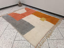 Handmade Custom Moroccan Berber Rug - Modern Geometric Beni Ourain Carpet, Azilal Area Rug, Large Morocco Wool Carpet, Bedroom Decor rug