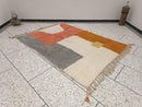 Handmade Custom Moroccan Berber Rug - Modern Geometric Beni Ourain Carpet, Azilal Area Rug, Large Morocco Wool Carpet, Bedroom Decor rug