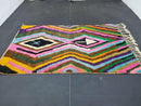 Custom Handwoven Morocan Rug - Vibrant Beni Ourain Style - Geometric Diamond rug - Striped Berber Rug - Custom Sizes Available - Wool Rug