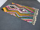 Custom Handwoven Morocan Rug - Vibrant Beni Ourain Style - Geometric Diamond rug - Striped Berber Rug - Custom Sizes Available - Wool Rug