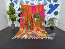 Handmade Custom Moroccan Rug - Geometric Beni Ourain Style - Vibrant Orange, Pink & Green Wool Rug - Custom Size Available - Moroccan Rug