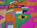 Handmade Custom Moroccan Rug - Geometric Beni Ourain Style - Vibrant Orange, Pink & Green Wool Rug - Custom Size Available - Moroccan Rug