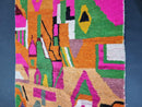Handmade Custom Moroccan Rug - Geometric Beni Ourain Style - Vibrant Orange, Pink & Green Wool Rug - Custom Size Available - Moroccan Rug