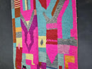 Custom Moroccan Wool Rug - Handmade Berber Rug - Solid Pink Beni Ourain Rug - Vibrant Geometric Wool Carpet - Custom Made rug by 100kends