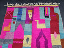 Custom Moroccan Wool Rug - Handmade Berber Rug - Solid Pink Beni Ourain Rug - Vibrant Geometric Wool Carpet - Custom Made rug by 100kends
