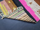 Custom Moroccan Boujaad Runner Rug – Authentic Berber Abstract Hallway & Entryway Runner, Azilal Morocco Bohemian Rugs by 100kends