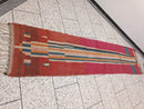 Custom Red Striped Wool Runner Rug – Handmade Moroccan Boho Hallway Rug, Tribal Ethnic Narrow Rug, Berber Long Floor Mat by 100kends