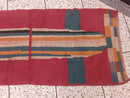 Custom Red Striped Wool Runner Rug – Handmade Moroccan Boho Hallway Rug, Tribal Ethnic Narrow Rug, Berber Long Floor Mat by 100kends