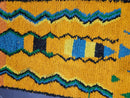 Custom Moroccan Yellow & Red Runner Rug | Berber Wool Hallway Runner with Geometric Patterns | Handwoven Beni Ourain Style – 100kends