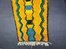 Custom Moroccan Yellow & Red Runner Rug | Berber Wool Hallway Runner with Geometric Patterns | Handwoven Beni Ourain Style – 100kends
