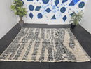 Custom Black and White Moroccan Rug - Beni Ourain Style 8x10 9x12 5x8 3x5 - Handwoven Natural Wool Rug - Cream Berber Shag Area Carpet