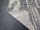 Custom Black and White Moroccan Rug - Beni Ourain Style 8x10 9x12 5x8 3x5 - Handwoven Natural Wool Rug - Cream Berber Shag Area Carpet