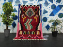 Custom Moroccan Rug – Bold Red Boho Tufted Kilim Area Rug | Handmade Wool Oriental Rug, Beni Ourain Style, Moroccan Home Decor 8x10 9x12