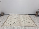 Handmade Beni Ourain Rug - Moroccan Wool Rug with Geometric Diamond Pattern - Neutral Minimalist Decor - Authentic Berber Carpet by 100kends
