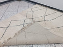 Handmade Beni Ourain Rug - Moroccan Wool Rug with Geometric Diamond Pattern - Neutral Minimalist Decor - Authentic Berber Carpet by 100kends