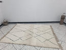 Handmade Beni Ourain Rug - Moroccan Wool Rug with Geometric Diamond Pattern - Neutral Minimalist Decor - Authentic Berber Carpet by 100kends