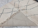 Handmade Beni Ourain Rug - Moroccan Wool Rug with Geometric Diamond Pattern - Neutral Minimalist Decor - Authentic Berber Carpet by 100kends