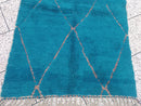 Handmade Custom Moroccan Rug – Blue Wool Beni Ourain Style, Berber Mrirt Rug, Woven Living Room Carpet, 8x10 9x12 Area Rugs by 100kends