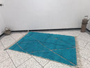 Handmade Custom Moroccan Rug – Blue Wool Beni Ourain Style, Berber Mrirt Rug, Woven Living Room Carpet, 8x10 9x12 Area Rugs by 100kends
