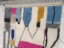Handmade Moroccan Beni Ourain Rug – Fluffy Soft Wool Berber Carpet, Authentic Tribal Hand-Knotted Morocco Area Rug, Unique Living Room Rug