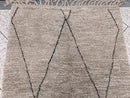 Handmade Brown Moroccan Rug – Custom Wool Berber Beni Ourain Carpet – Solid Modern Minimalist Area Rug – Large Custom Moroccan Rug