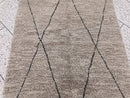 Handmade Brown Moroccan Rug – Custom Wool Berber Beni Ourain Carpet – Solid Modern Minimalist Area Rug – Large Custom Moroccan Rug