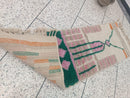 Colorful Moroccan Wool Runner Rug – Abstract Berber Handmade Rug with Pink, Green & Orange Patterns | Hallway Morocan Runner rug by 100kends