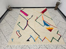 Handmade Moroccan Beni Rug – Off-White Wool Berber Area Rug | Neutral Solid Natural White Rug for Living Room, Bedroom & New Home Décor