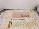 Custom Abstract Moroccan Wool Rug – Pink Wool Rug, Handmade Modern Berber Carpet, Geometric Beni Rug, Cozy Tribal Decor in Custom Sizes