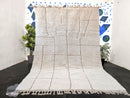 Handmade Beni Ourain Rug – Custom Moroccan Wool Rug | White Berber Mrirt Rug | 8x10 9x12 Rugs for Living Room | Custom Size Beni Rug