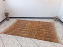 Handmade Moroccan Orange Brown Rug – Berber Shaggy Area Carpet, Minimalist Indigo Style, Custom Wool Rug, Modern Moroccan Area Rug