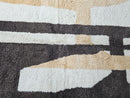Custom Mrirt Wool Rug – Abstract Moroccan Design in Cream, Beige & Brown | Handmade High Quality Soft Wool Area Rug by 100kends
