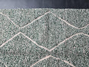 Handmade Green Moroccan Mrirt Wool Rug – Diamond Pattern | Custom Sizes 3x5ft to 15x15ft | Deep Pile Tribal Berber Rug from Atlas Mountains