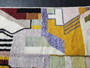 Modern Mrirt Rug – Handmade Abstract Moroccan Wool Rug with Bold Geometric Pastel Colors – Luxury High Quality Custom Berber rug by 100kends