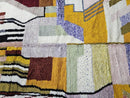 Modern Mrirt Rug – Handmade Abstract Moroccan Wool Rug with Bold Geometric Pastel Colors – Luxury High Quality Custom Berber rug by 100kends